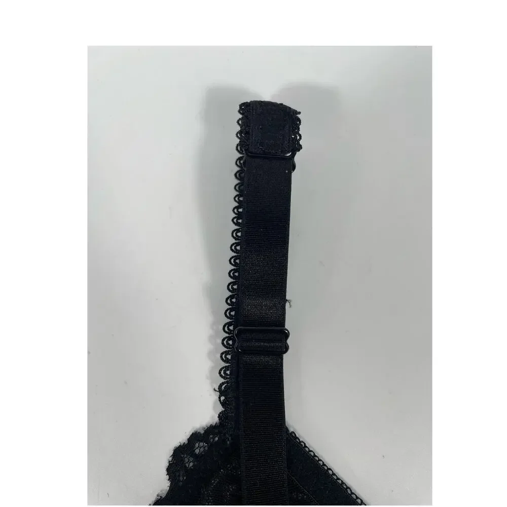 NWT Unlined Sheer Lace Crop Bralette Dark Romantic Whimsigoth Stretch Plus 2X - Picture 6 of 13